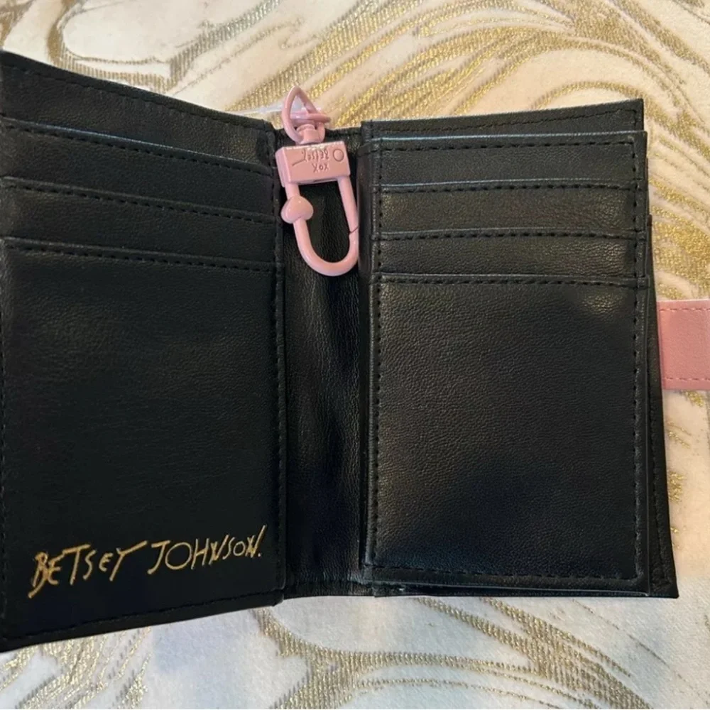Band new with tag blush pink Betsy Johnson card wallet